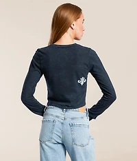 Crimson Temple Cropped T-Shirt