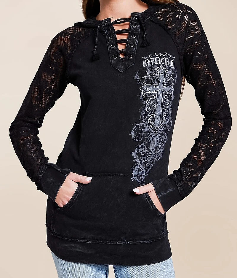 Jasmine Lace-Up Hoodie