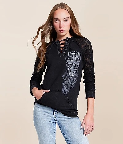 Jasmine Lace-Up Hoodie