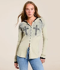 Winged Dagger Hooded Thermal Shirt