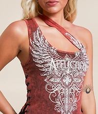 Lorielle One Shoulder Cropped Tank Top