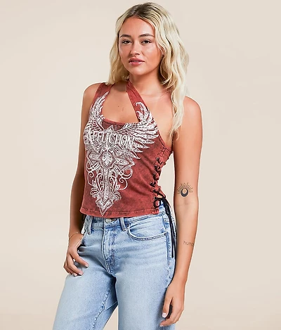 Lorielle One Shoulder Cropped Tank Top