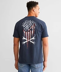 Blue Collar Skull T-Shirt