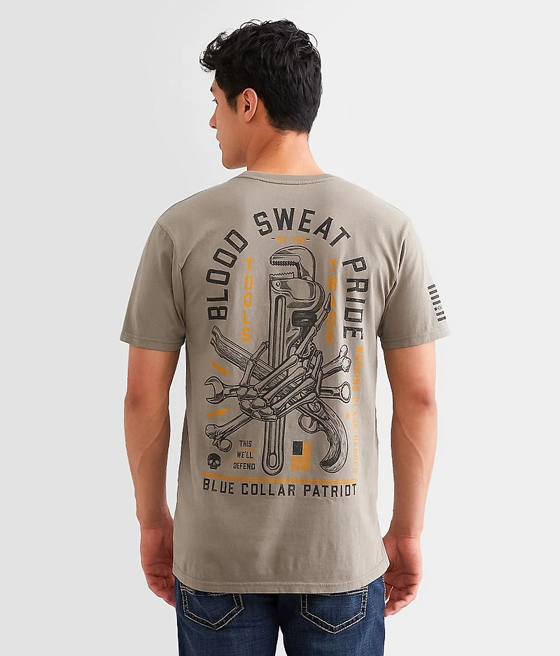 Blue Collar Blood Sweat Pride T-Shirt