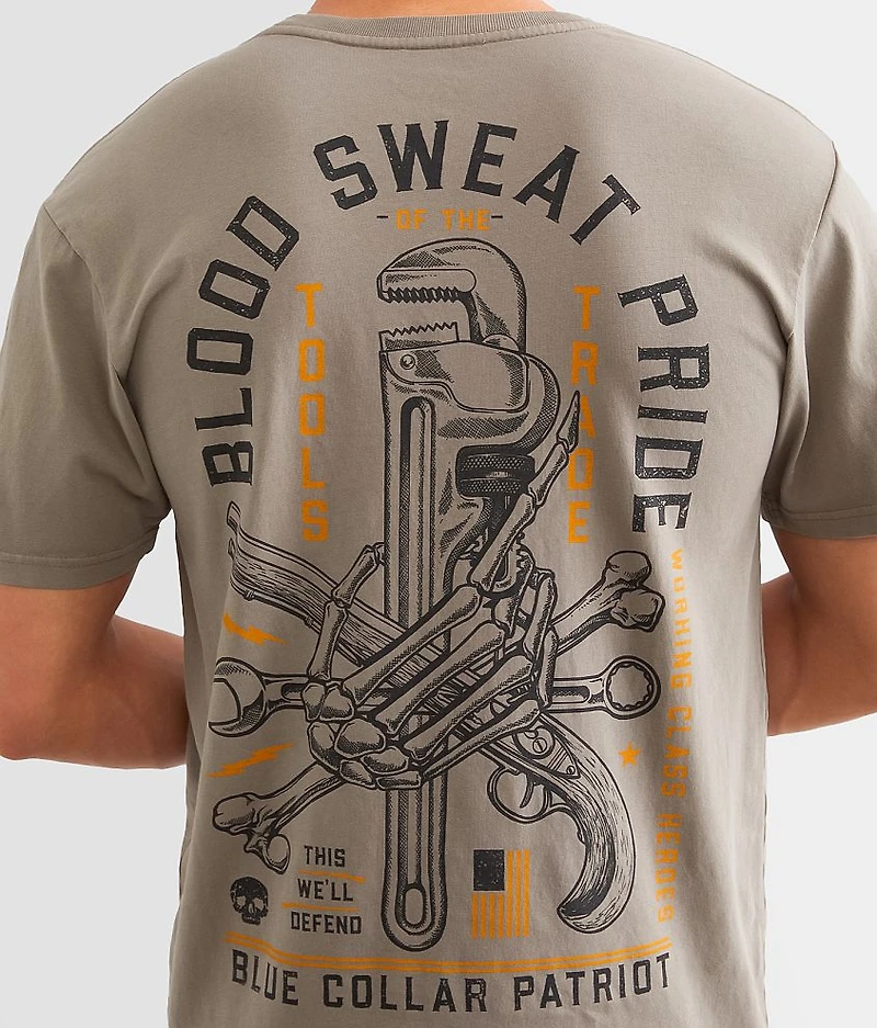 Blue Collar Blood Sweat Pride T-Shirt