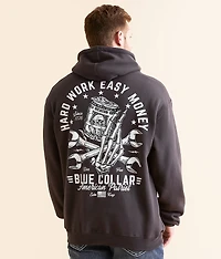 Blue Collar Hard Work Hooded Sweatshirt