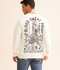 Blood Sweat Pride Blue Collar T-Shirt