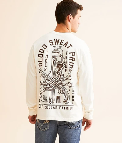 Blood Sweat Pride Blue Collar T-Shirt
