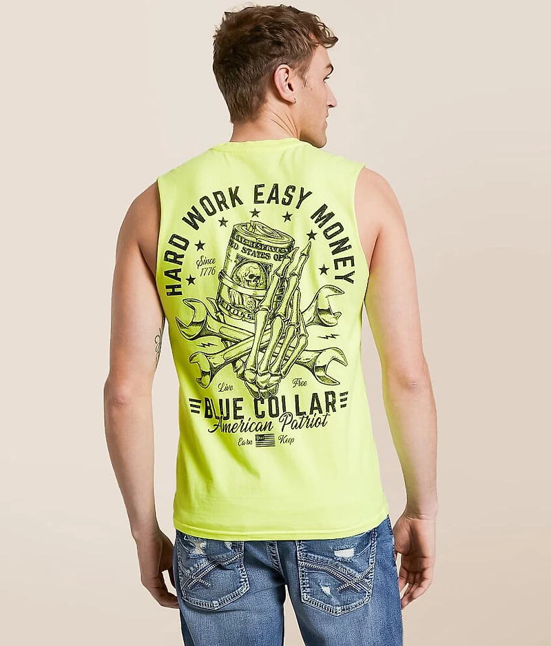 Blue Collar Hard Work Muscle Tank Top