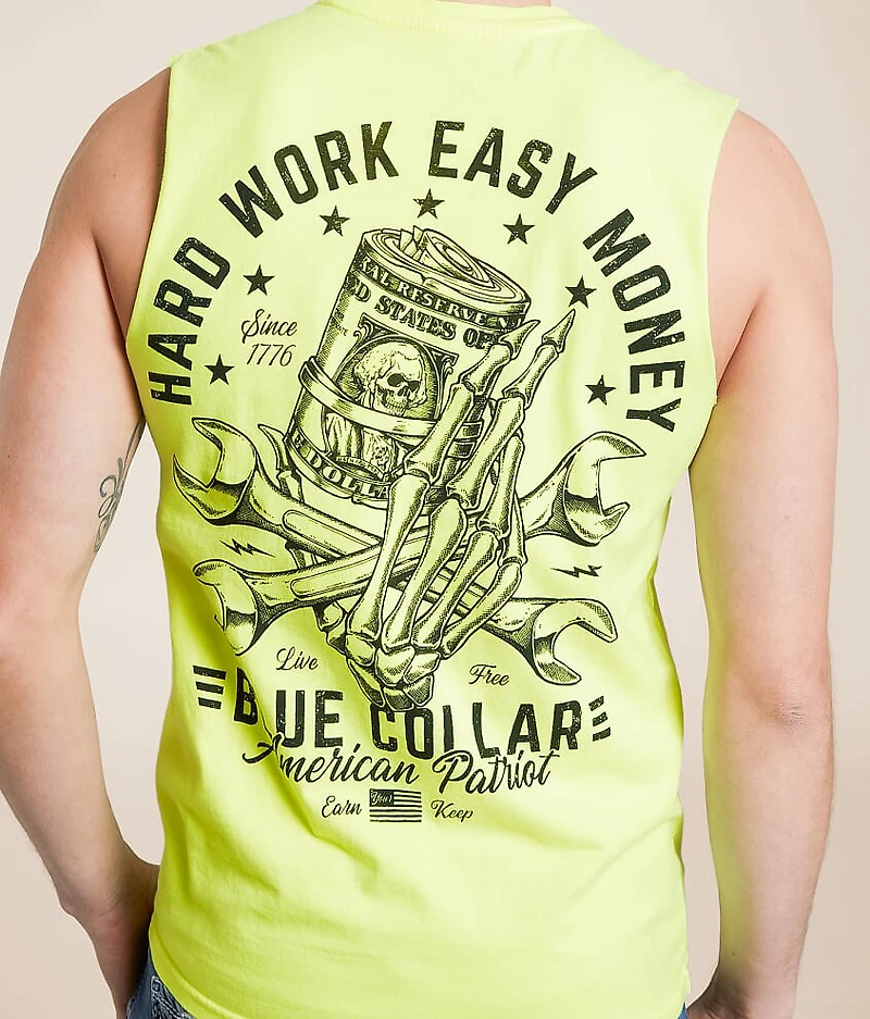 Blue Collar Hard Work Muscle Tank Top