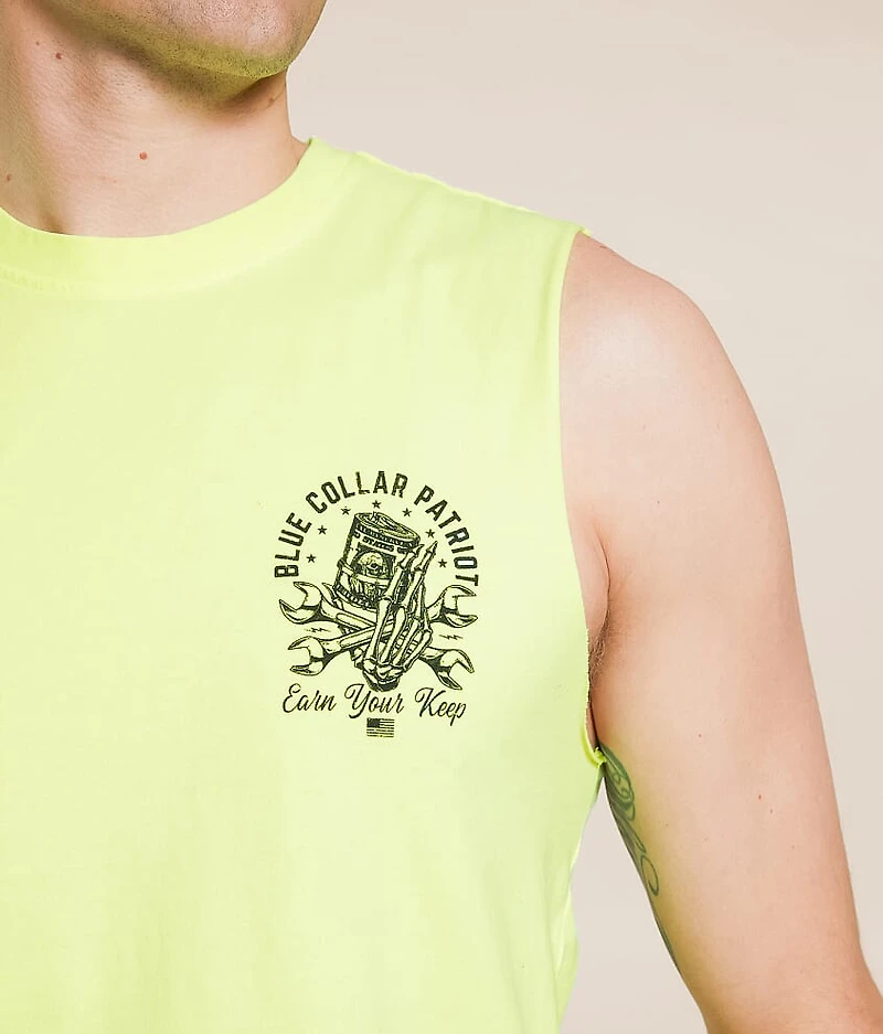 Blue Collar Hard Work Muscle Tank Top