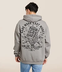 Blue Collar Hard Work Hooded Sweatshirt