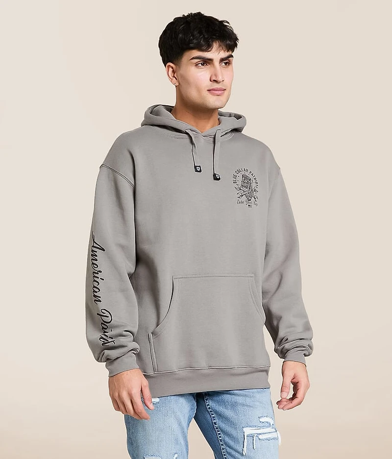 Blue Collar Hard Work Hooded Sweatshirt