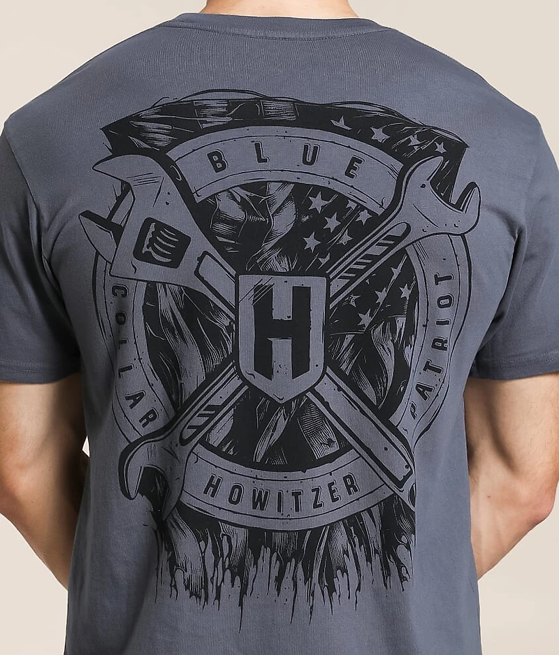 Blue Collar Name Plate T-Shirt