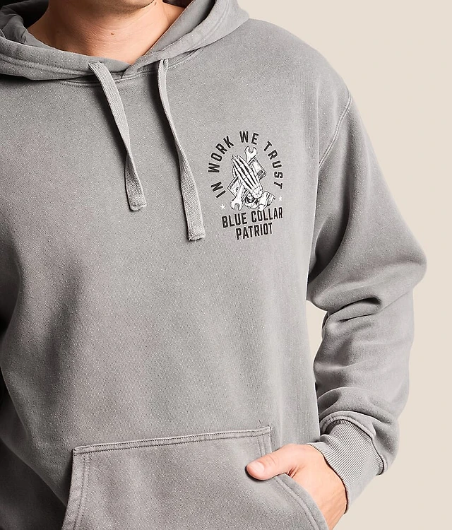 Blue Collar Work We Trust Hooded Sweatshirt