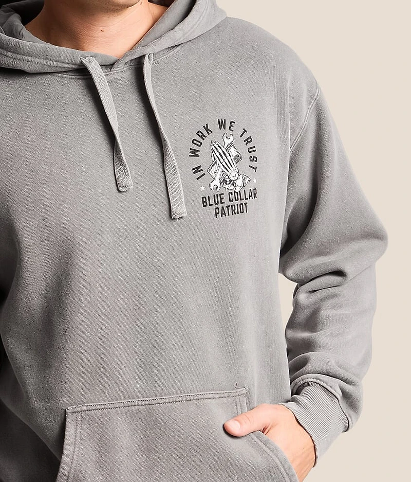 Blue Collar Work We Trust Hooded Sweatshirt