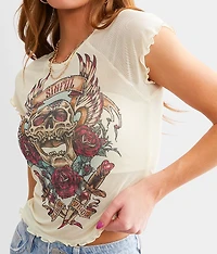 Sinful Rose Dagger Mesh T-Shirt