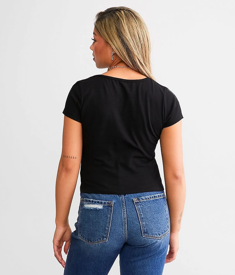 Beauty Lace-Up Cropped Top