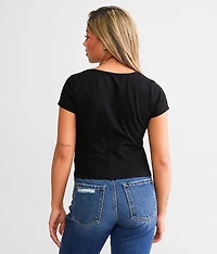 Beauty Lace-Up Cropped Top