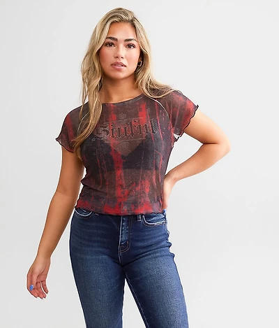 Angel Wings Mesh Top