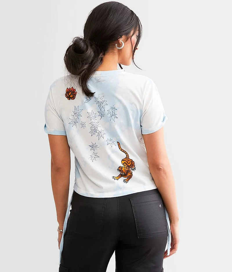 Dragon Fire Skull Cropped T-Shirt