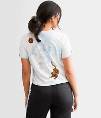 Dragon Fire Skull Cropped T-Shirt