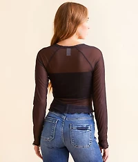 Rose Dagger Mesh T-Shirt