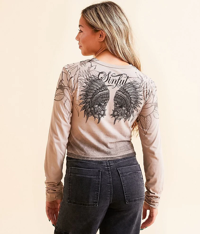 Thunder Sky Cropped T-Shirt