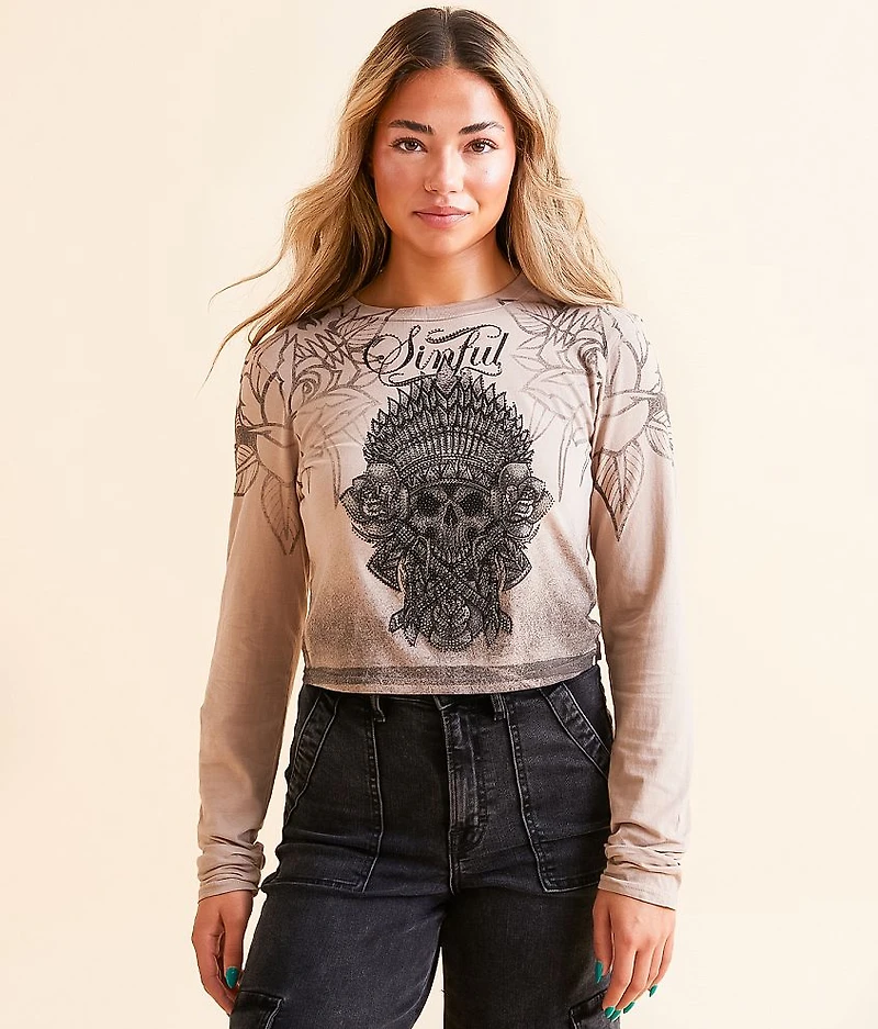 Thunder Sky Cropped T-Shirt