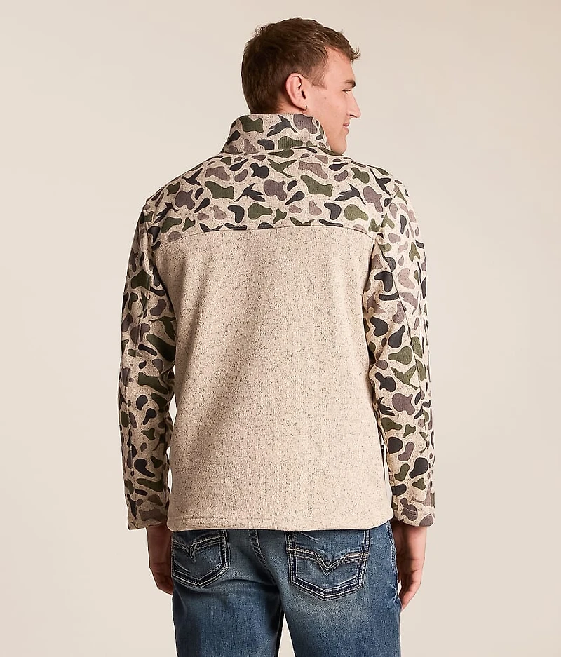 Camo Fleece Quarter Zip Pullover
