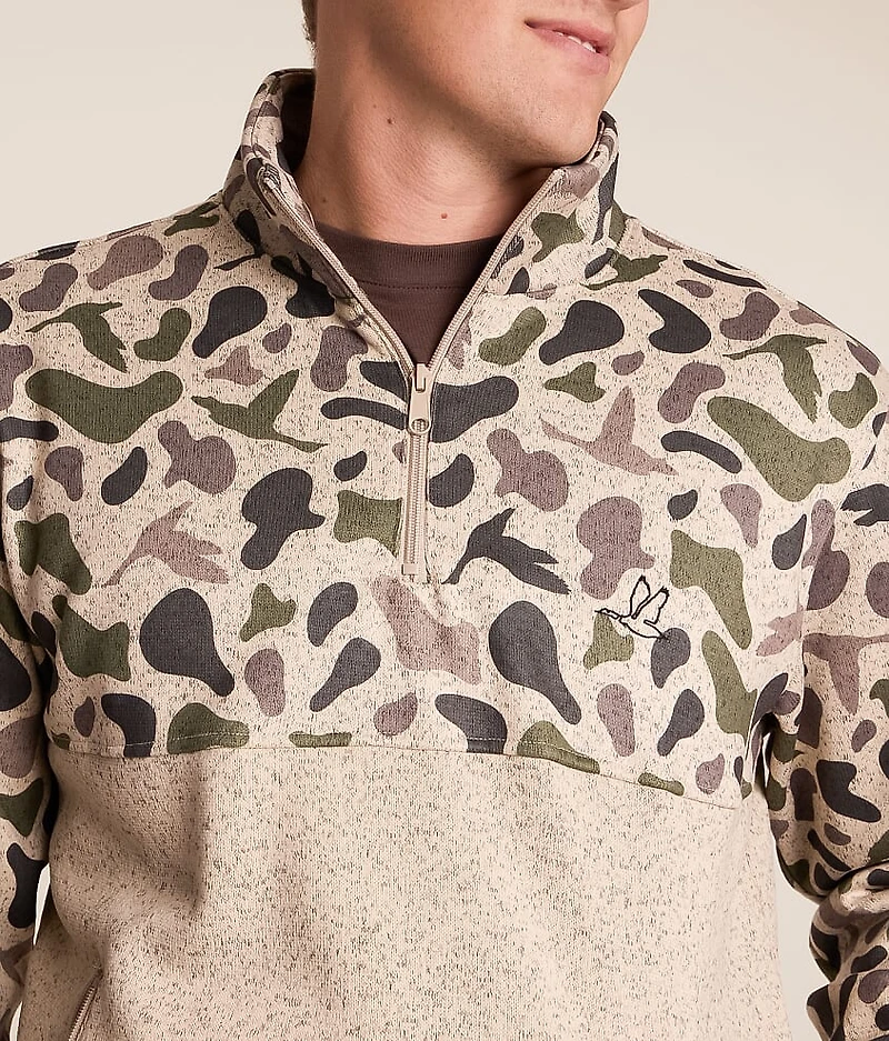 Camo Fleece Quarter Zip Pullover