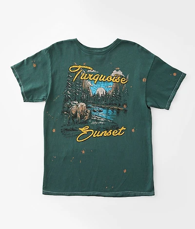 Girls - Turquoise Sunset T-Shirt