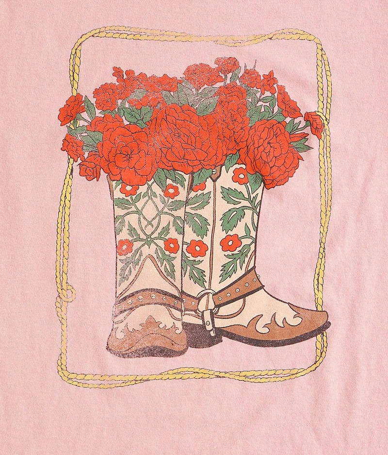 Girls - Boot & Roses Oversized T-Shirt