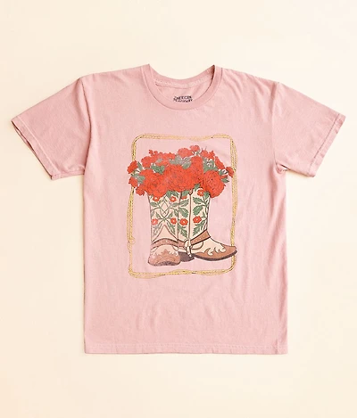 Girls - Boot & Roses Oversized T-Shirt