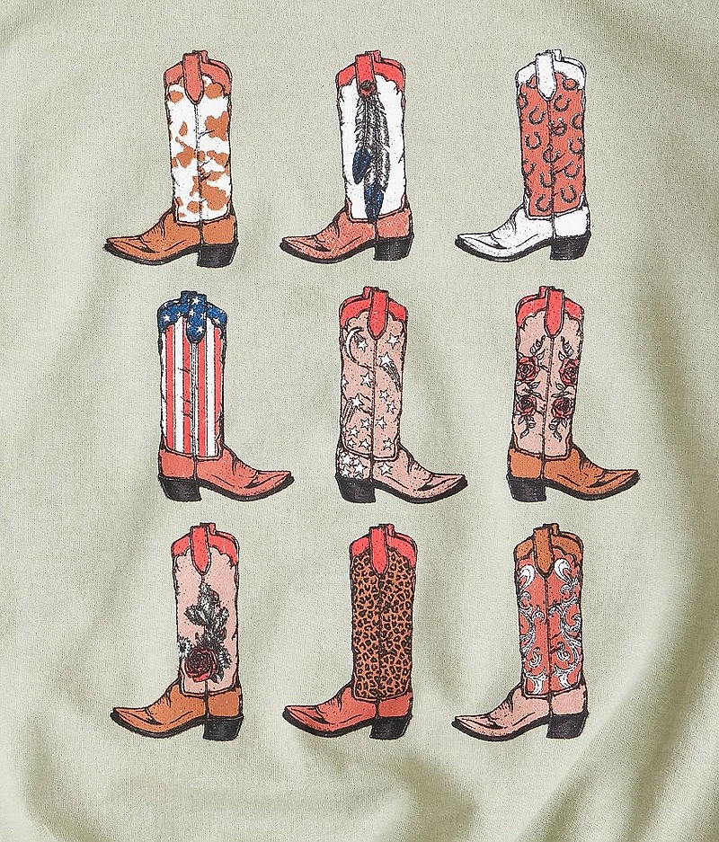 Girls - Cowgirl Boots Pullover