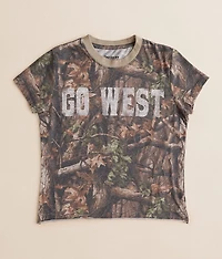 Girls - American Highway Go West Camo T-Shirt