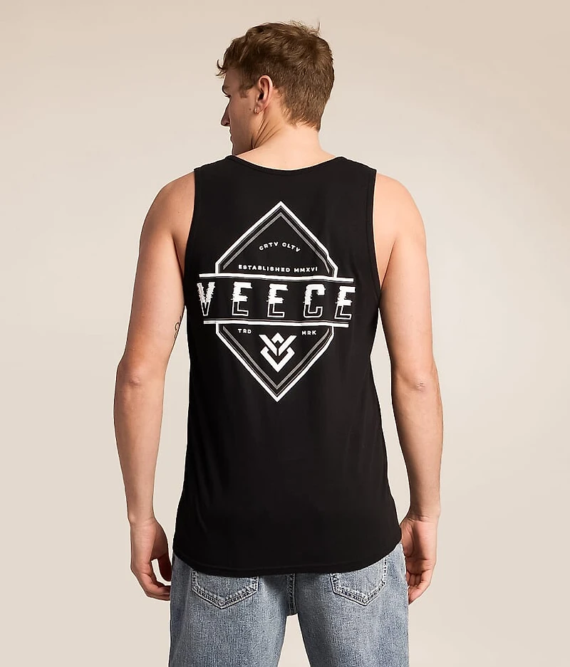 Bold Monstera Glitch Tank Top