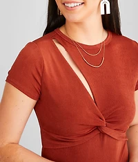 Twisted Cut-Out Bodysuit