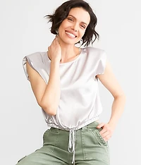 Satin Cropped Top