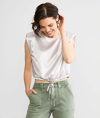 Satin Cropped Top