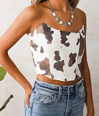 Cow Print Corset Top