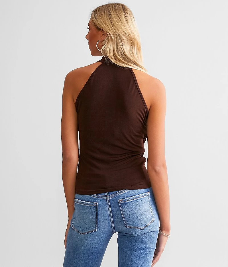 Ruched Surplice Tank Top