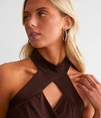 Ruched Surplice Tank Top