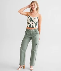 Camo Cow Print Cropped Tube Top