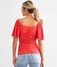 V-Wire Ruched Top