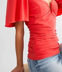 V-Wire Ruched Top