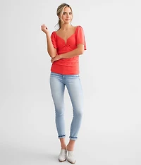 V-Wire Ruched Top