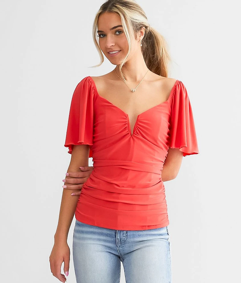V-Wire Ruched Top