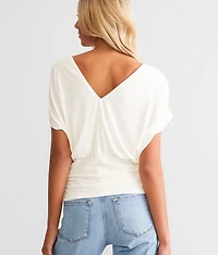 Shirred Dolman Top