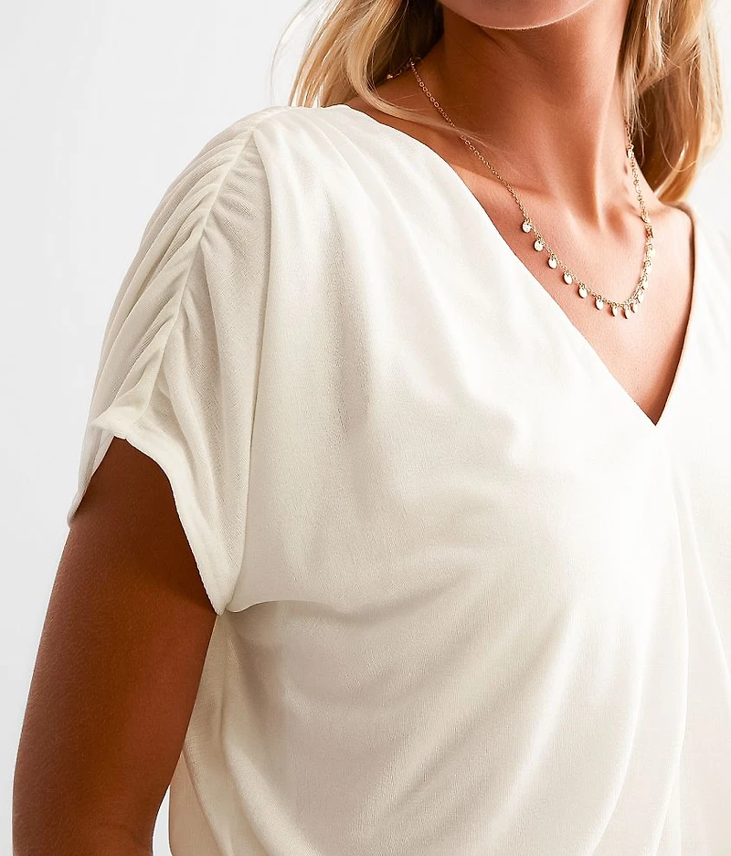 Shirred Dolman Top
